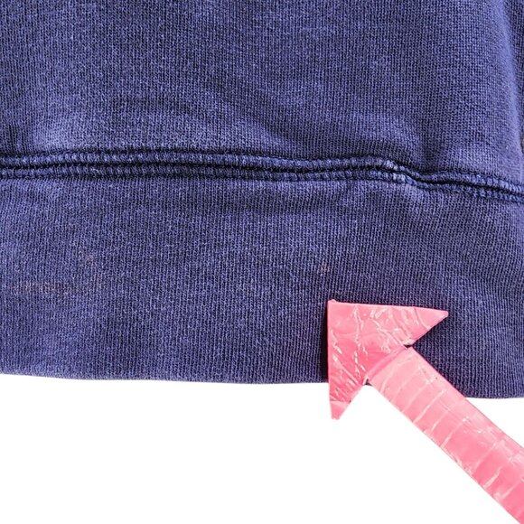 Lilly Pulitzer Womens Medium Sweatshirt Luxletic Beach Comber Pullover Navy Blue - Picture 6 of 11